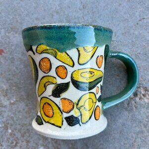 Handmade Green Avocado Mug